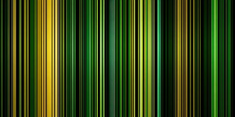 Abstract Vertical Lines in Yellow and Green with Black Background