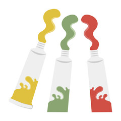 Vector graphics icon for paint tube