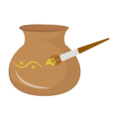 Vector graphics icon for Pot decoration