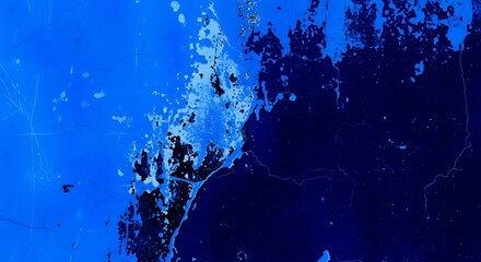 Abstract Blue Hues - A Textured Exploration of Color and Form.