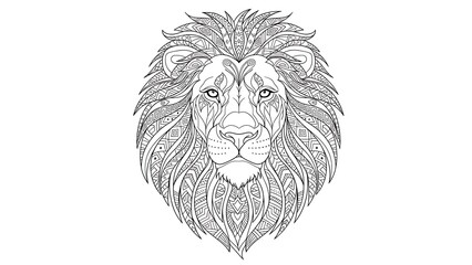 Obraz premium Intricate black and white illustration of an owl s face