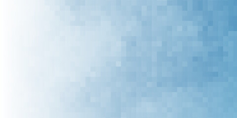 White blue mosaic background. Geometric template with mesh of squares for your amazing design.
