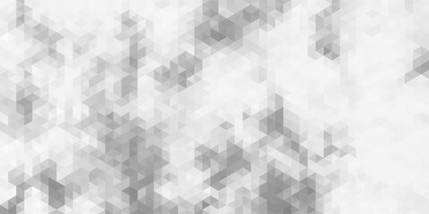 White and gray background. Geometric style. Mesh of triangles. Mosaic template for your design. Paper texture.