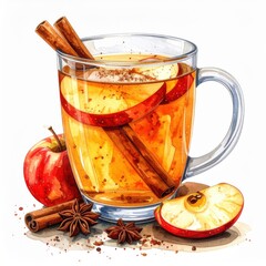 Spiced Apple Tea with Cinnamon Sticks