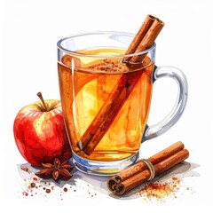 Spiced Apple Tea with Cinnamon Sticks