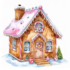 Festive Gingerbread House with Candy Decor
