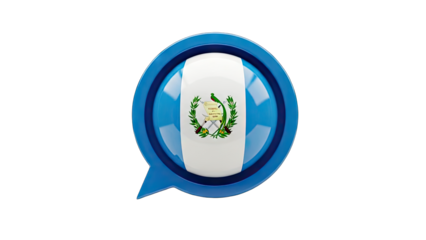 Guatemalan Flag in Speech Bubble: Communication Concept