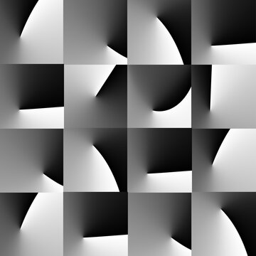 digital graphic using a conic gradients, also known as angular or sweep gradients, transition colors by rotating them around a central point, rather than radiating outwards
