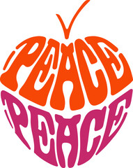  apple with a message of peace.