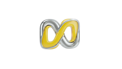 3D Infinity Symbol Rendered on White Background