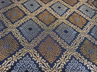 This is a picture of fabric with a geometric pattern