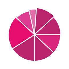 Obraz premium Pink Pie Chart