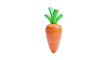 3D Rendered Carrot Isolated on White Background