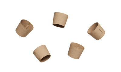 친환경 골판지 커피 컵 홀더 목업 Eco Friendly Corrugated Cardboard Coffee Cup Sleeve Mock up