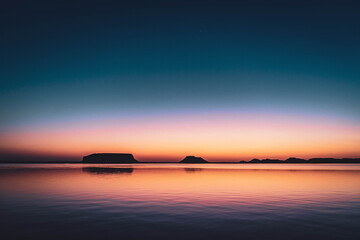 Fototapeta premium sunset over the salt lakes in siwa Egypt