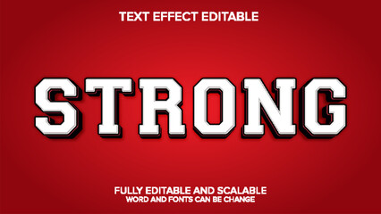 3d text effect strong modern style editable