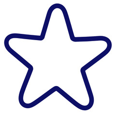 Blue star shape with rounded edges