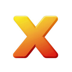 Obraz premium Bold Gradient X Letter Icon