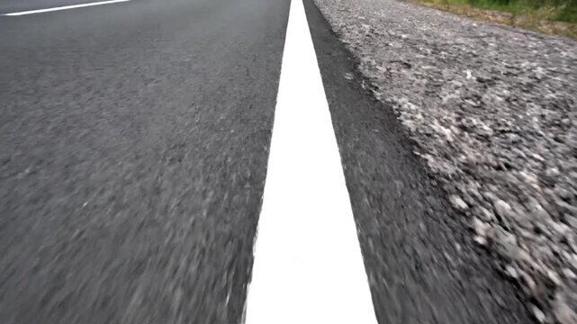 Video, low angle, camera following the highway ahead, cinema, film, movie, 