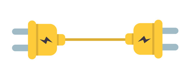 Two Electrical Plugs Connected