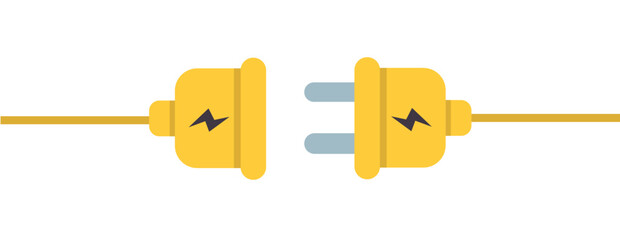 Two Electrical Plugs Connected