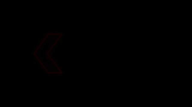 left-directional arrow loop animation. Animated arrows for the overlay video layer.