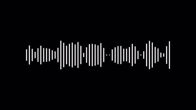 sound Audio waveform spectrum animation. sound wave audio wave form isolated on a transparent background. Audio sound waveform background.