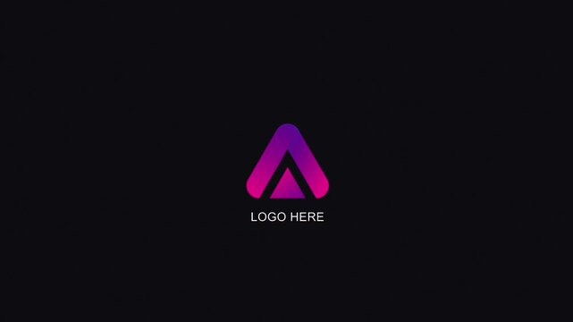 Abstract 3d clean logo animation or logo reveal of a pink and blue colored logo.