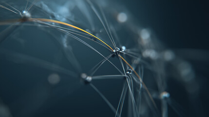 An abstract network of interconnected lines and nodes, subtly illuminated, suggesting the complexities of global connections, information flow, and the digital world. 