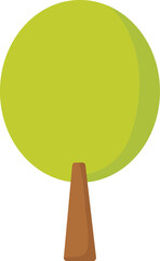 tree with round canopy, illustration of a tree