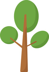 cartoon tree illustration, simple tree