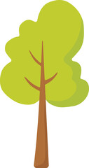 tree with green leaves, cartoon tree