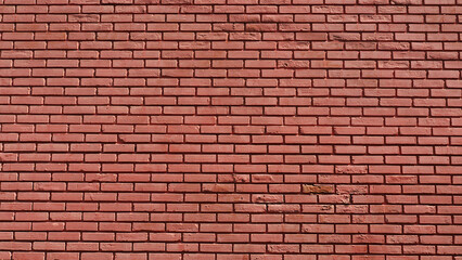 Red brick wall texture background, classic industrial masonry surface for architecture and interior design.