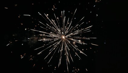 Obraz premium Flitter firework releases tiny silver sparks that flicker rapidly creating shimmering vibrating visual texture