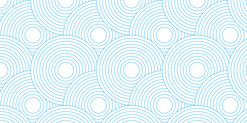 Fototapeta premium Modern abstract circle line patter background. Seamless design for banner and wave overlapping geometric design.