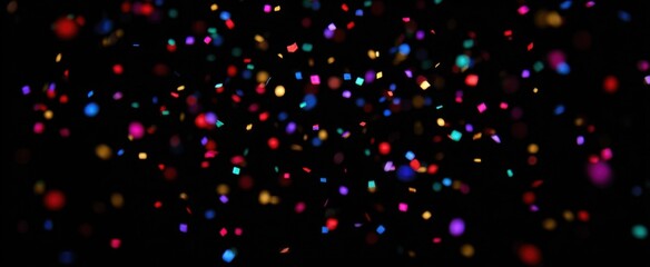 The burst of colorful confetti dances like fireworks in a midnight sky.
