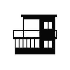 Modern Building Silhouette Icon