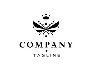 Obraz premium Crown and Winged Emblem Logo with Tagline Placeholder