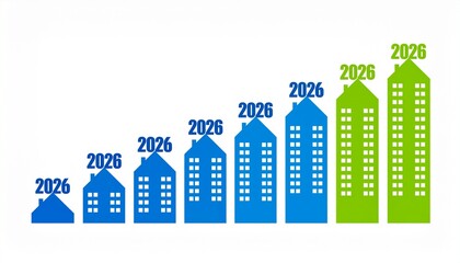 Housing market growth trend with increasing building heights to 2026