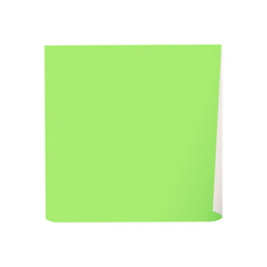 Green Sticky Note with Folded right side