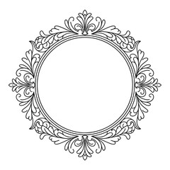 Elegant floral frame design Vector illustration