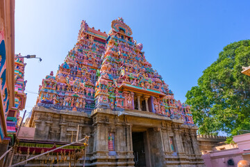 Sri Ranganatha Swamy temple is located in Srirangam, Tiruchirapalli, Tamil Nadu, South India. This Hindu temple dedicated to Ranganatha (a form of Vishnu) & his consort Ranganayaki (a form of Lakshmi.