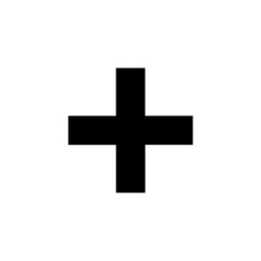 Fototapeta premium Black and white cross symbol