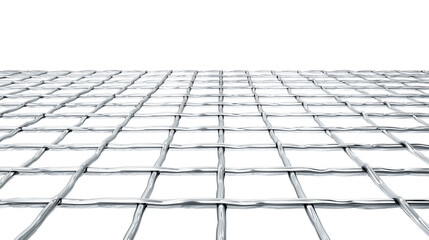 A white background with a black and silver grid