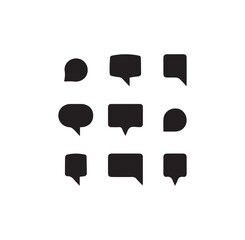 MESSAGE BUBBLE VECTOR ICON SET