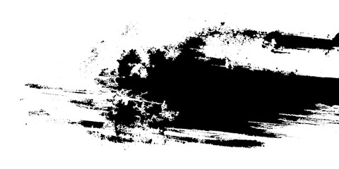 Obraz premium Vector grunge brush strokes texture rough black scratches for wallpaper, grunge texture background and artistic illustration, Brush stroke paint boxes on white background, Dry border in Black