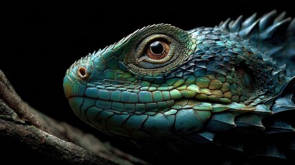 Legendary Basilisk Creature with Shimmering Scales and Deadly Stare
