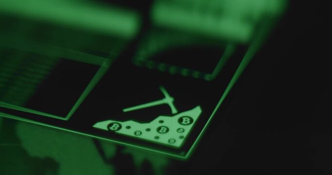 Process of mining BTC, the hammer symbol of mining