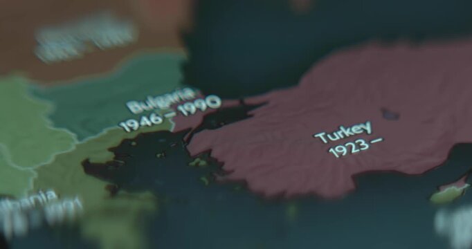 Changing map of Ottoman Empire since 1299