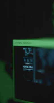 Digital interface displaying Interpol Database data